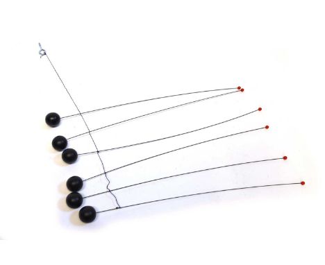 Flensted Futura style mobile, the first mobile designed by Ole Flensted in 1970 with two red and black spheres separated by a