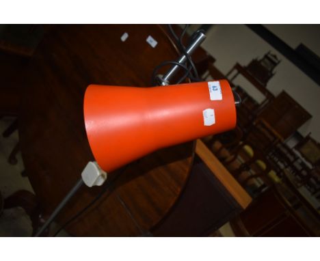 A vintage lamp on stand, adjustable