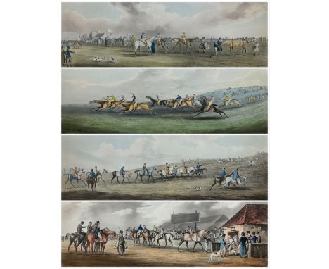 Thomas Sutherland (British 1785-1838) after Henry Thomas Alken (British 1785-1851): 'Epsom - Running' 'Ipswich - Weighing' 'A
