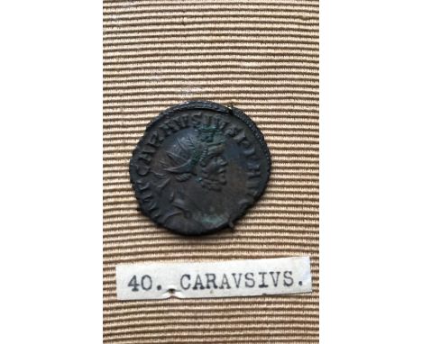 ANTONINIANUS OF CARAUSIUS 286-293. Radiate bust r. within legend IMP CARAUSIUS P F AUG. Reverse standing figure of Peace hold