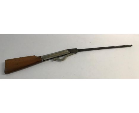 A NICKEL PLATED GEM AIR RIFLE. A GEM .177 Air Rifle with a 48cm barrel tapering from circular to octagonal, with locking brea