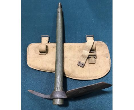 A SECOND WORLD WAR ENTRENCHING TOOL AND OTHER ITEMS. A Second World War Entrenching tool, the blade with Government arrow and