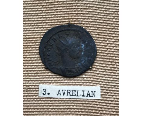 ANTONINIANUS OF AURELIAN 270 - 284/5. Radiate bust r. within legend IMP C AURELIANUS AUG. Reverse standing figure of Sol wear