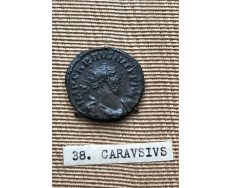 ANTONINIANUS OF CARAUSIUS 286-293. Radiate bust r. within legend IMP CARAUSIUS P F AUG. Reverse standing figure of Peace hold