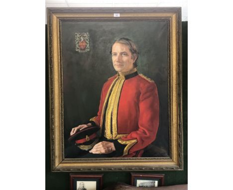 SAMUEL MORSE-BROWN (1903- 2001), A PORTRAIT OF AN OFFICER OF THE LIFE GUARDS. A portrait of Lieutenant Alastair Gunning in th