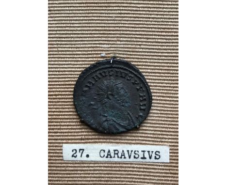 ANTONINIANUS OF CARAUSIUS 286-293. Radiate bust r. within legend IMP CARAUSIUS P F AUG. Reverse standing figure of Peace hold