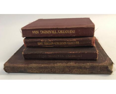 FOUR FIRST WORLD WAR AND EARLEIR ARMY TRAINING MANUALS. Four volumes: Infantry Training 1905 and  Training Manuals Appendix 1