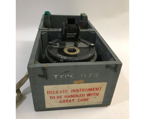 A TYPE 02B COMPASS AND OTHERS. A Second World War Type 02B RAF aimers sighting compass No. 31529H in grey box. A similar 'Ses