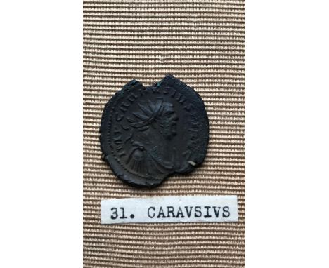 ANTONINIANNUS OF CARAUSIUS 286-293. Radiate bust r. within legend IMP CARAUSIUS P F AUG. Reverse standing figure of Peace hol