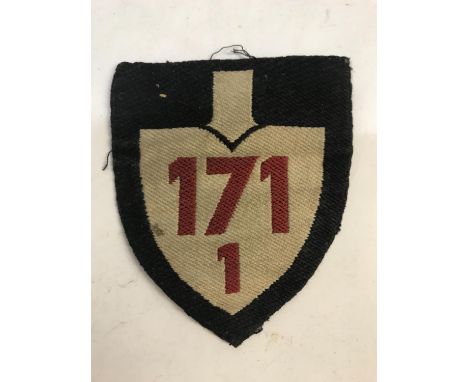 A GERMAN REICHSARBEITSDIENT ARM BADGE. A German Labour Service arm badge the shovel blade numbered 171 1. marked to the rever