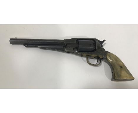 A REMINGTON SINGLE ACTION .44 6 SHOT REVOLVER. A Remington Army .44 calibre six shot percussion cap firing revolver, with a 1