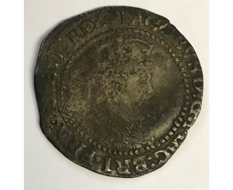 A JAMES I SIXPENCE. A James I hammered Sixpence dated 1623, crowned bust r, mint mark lis, c.2.8g.
