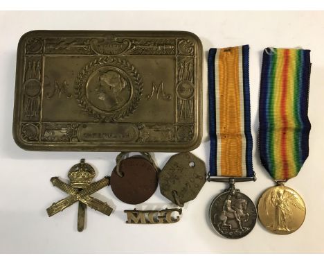 A FIRST WORLD WAR CASUALTY PAIR TO THE MACHINE GUN CORPS. A first world war pair comprising War Medal and Victory Medal named