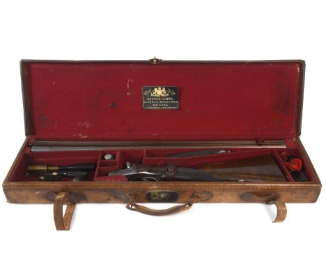 A 12 BORE SHOTGUN BY GEORGE GIBBS OF BRISTOL. A fine 12 bore shotgun with 29in side by side Damascus barrels engraved to the 