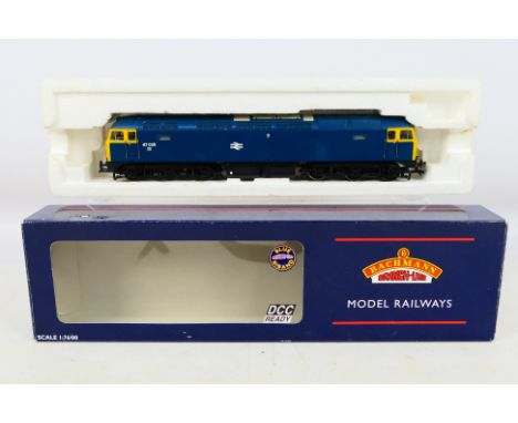 Bachmann - boxed 00 gauge Class 47 Diesel 47035 BR blue full yellow ends domino head code 32-802. Box marked DCC Ready. Appea