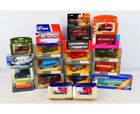 Corgi - Oxford - Cararama - A collection of boxed vehicles including TX4 Taxi # TX4007, a limited edition Morris J2 Van # JM0