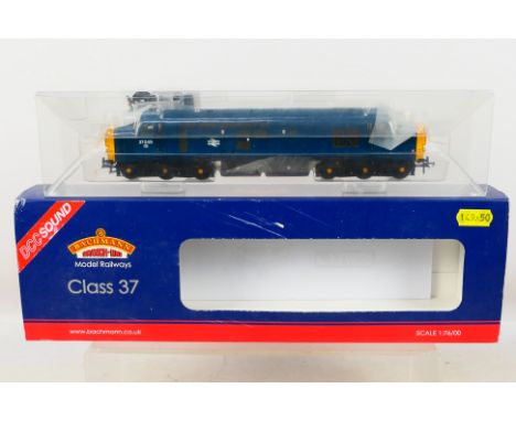 Bachmann - boxed 00 gauge Class 37/0 Diesel 37049 BR blue 32-783DS. Box marked DCC Sound. Appears in very good to near mint c