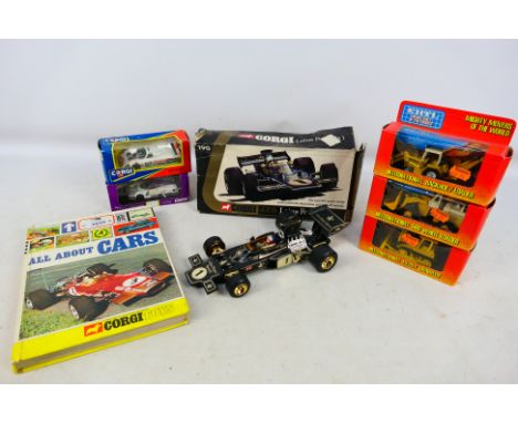 Corgi - ERTL - Onyx - A boxed #190 1/18 J.P.S Lotus Formula 1, 3 x 1/64 Construction themed vehicles including TD-20E Crawler