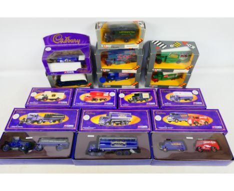 Corgi - An assortment of 14 diecast vehicles. Includes 8 diecast Cadbury vehicles to comprising of #12101 Cadbury's Dairy Mil