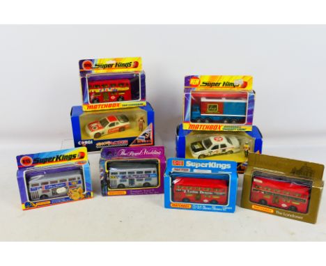 Matchbox - Corgi - 8 boxed diecast vehicle to include K-14 Scammel Freight Liner, K-15 The Londoner, KRW-15 The Royal Wedding
