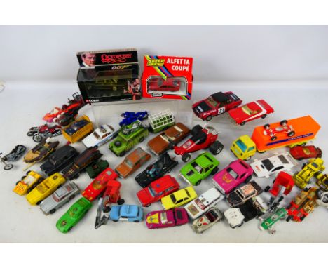 Corgi - Matchbox - Dinky - Polistil - A collection of vehicles including Tonka Trophie Trapper dragster, a boxed Alfa Romeo A