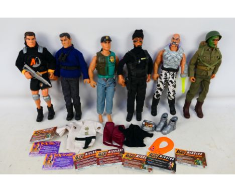 Hasbro - Action Man - A group of modern Action Man figures, some wearing vintage Action Man clothing. They show signs of use 