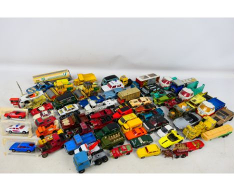 Corgi - Matchbox - Dinky - Over 70 unboxed playworn diecast vehicles. Lot includes Dy-13 1955 Bentley 'R' Type Continental, W