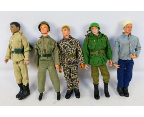 Palitoy - Action Man - Other - A group of vintage Action Man figures and similar period figures including two painted hair an