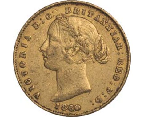 G  Australia, Victoria, sovereign, 1860/5, Sydney mint, laur. head l., rev. AUSTRALIA within wreath, crown above (KM.4; Fr.10