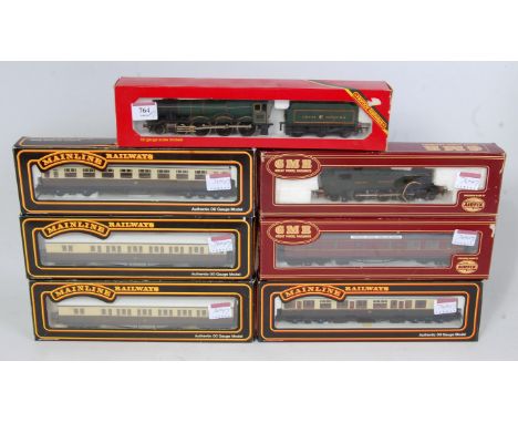 Hornby 759 GWR 'Albert Hall' engine and tender (G-BG), GMR (Airfix) GWR prairie tank engine and BR maroon centenary coach (G-