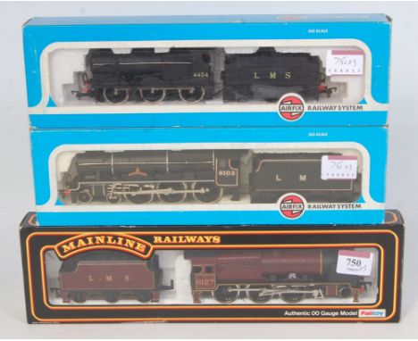 Mainline LMS red parallel boiler Scot engine and tender 'Old Contemptibles' (NM-BVM), Airfix LMS post war black 'Royal Scots 