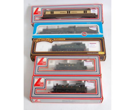 Selection of GWR items, Lima Parcels railcar No. 34 (NM-BG), 2 pannier tank engines (G-BFG) Mainline 66XX tank engine (NM-BNM