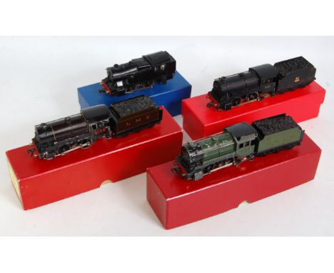 Selection of Trix Twin freelance 0-4-0 locomotives LMS maroon No. 8136 with tender, LNER green with tender No. 465, BR black 