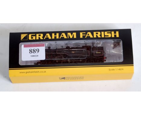 Graham Farish by Bachmann ref 372-536 N gauge BR lined black standard class 4MT tank engine (M-BM)