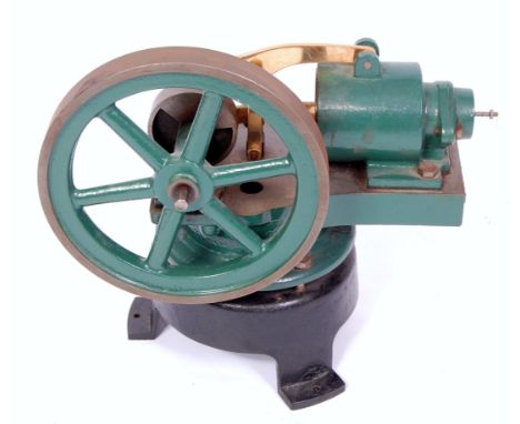 Robinson patent hot air engine probably made from castings, Sterling cycle engine from iron with 7" dia. flywheel, polished b