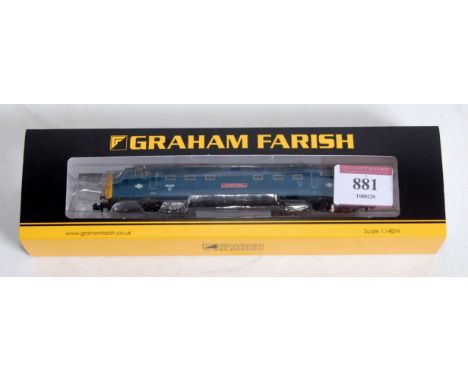 Graham Farish by Bachmann N gauge Ref. 371-287 BR blue class 55 diesel locomotive 'The Prince of Wales's Own Regiment of York