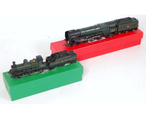 A white metal kit built, EM gauge, Dean Goods engine and tender GW green fitted with Alex Jackson type couplings (G) and sold