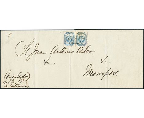 ColombiaClassic Issues1859, 5c. blue, stone A, together with 20c. blue, stone A, both being very fresh and largely margined, 