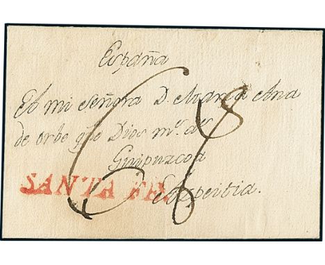 PanamaOutgoing Mail1791, Dec. 4. Entire letter from Portobelo to Azpeitia (Spain), probably carried via Havana-Corunna, rated