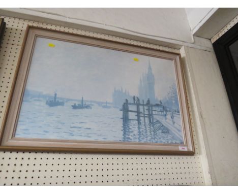 FRAMED AND GLAZED PRINT AFTER CLAUDE MONET