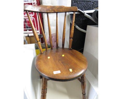 ELM SEATED STICK BACK CHAIR.