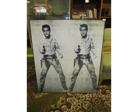 LARGE FRAMED PRINT OF ELVIS PRESLEY