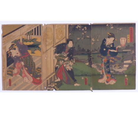 Utagawa Kunisada (Toyokuni III.)Der zweite Monat (Kisaragi), aus der Serie Zwölf Monate des Genji im modernen Stil (ImayoGenj