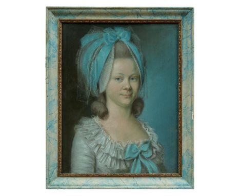 Monmerqué, Jean-Baptiste-CharlesBildnis einer Dame(Geb. um 1759) Frankreich, 18. Jh. Pastell. Rechts sign. und dat. "Monmerqu