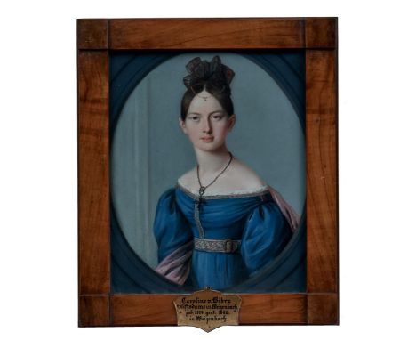 Bach, Johann PhilippBildnis der Stiftsdame Karoline von Bibra(Meiningen 1752-1846 ebd.) Pastell/Papier. Rechts unten monogram