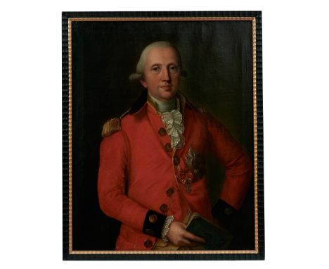 Bildnis des Herzogs Ludwig Eugen von Württemberg (1731-95)18. Jh.Halbfigur in rotem, ordensgeschmücktem Uniformrock, in der R