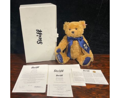 A Steiff William bear, in original box with certificates 