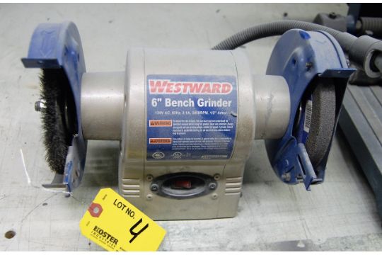 6 Westward Double End Bench Grinder 1 2 Arbors Single Phase