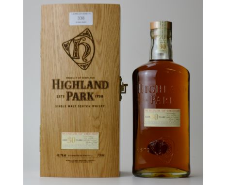 HIGHLAND PARK SINGLE MALT SCOTCH WHISKY AGED 30 YEARS 700ml/48.1%. This Highland Park 30 year old was designed to commemorate