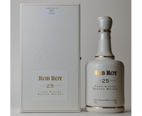 ROB ROY FINEST BLENDED SCOTCH WHISKY AGED 25 YEARS 70cl/43%. This 25 year old blended whisky comes from Morrison Bowmore Dist
